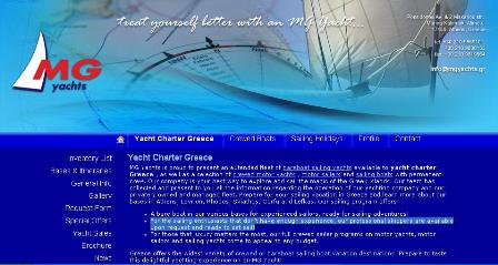 MG yacht charter in Greece